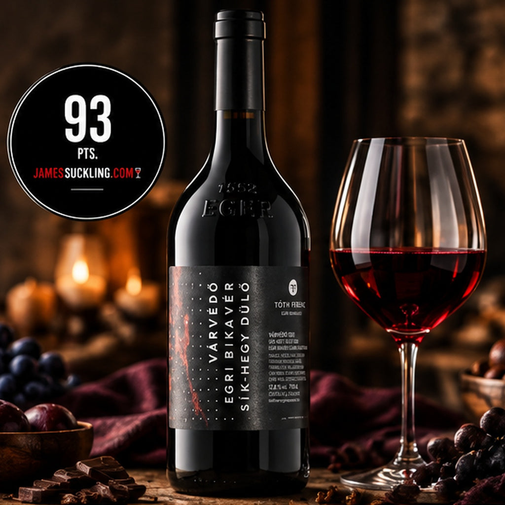Tóth Ferenc Várvédő Egri Bikavér Grand Superior 2021 with red wine