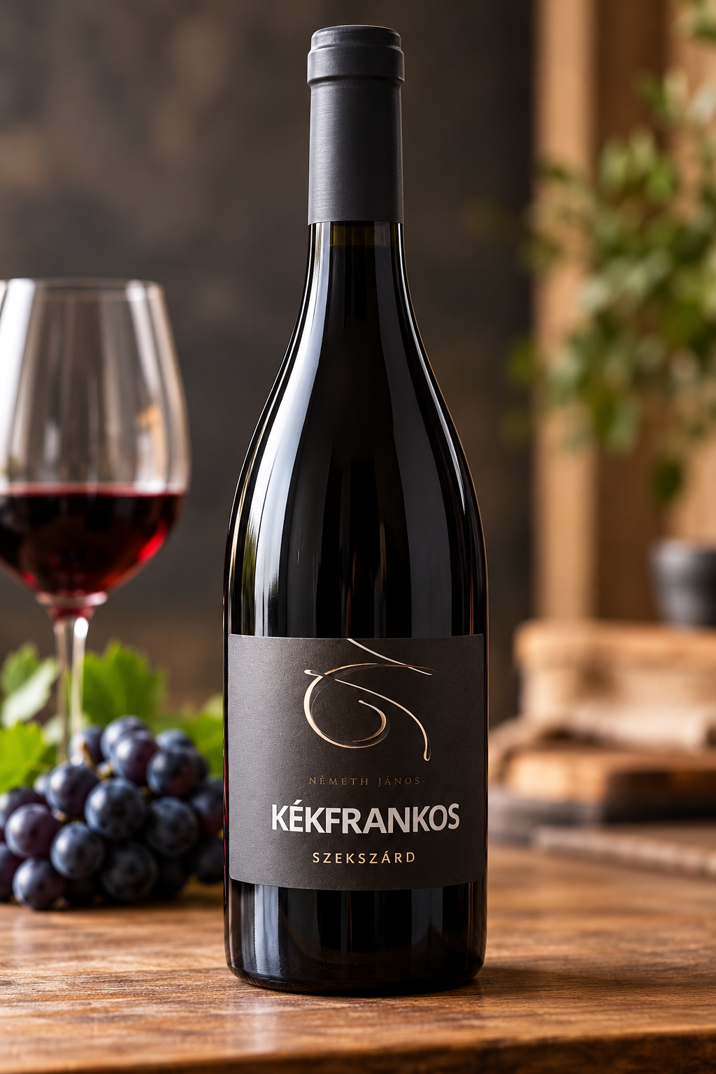 Németh János Kékfrankos 2024 red wine bottle from Szekszárd, Hungary